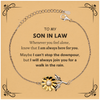 Inspirational Son In Law Gifts, Motivational Son In Law Sunflower Bracelet Gifts, Birthday Christmas Unique Gifts For Son In Law To My Son In Law Whenever you feel alone, know that I am always here for you