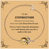 Inspirational Stepbrother Gifts, Motivational Stepbrother Sunflower Bracelet Gifts, Birthday Christmas Unique Gifts For Stepbrother To My Stepbrother Whenever you feel alone, know that I am always here for you