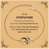 Inspirational Stepfather Gifts, Motivational Stepfather Sunflower Bracelet Gifts, Birthday Christmas Unique Gifts For Stepfather To My Stepfather Whenever you feel alone, know that I am always here for you