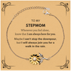 Inspirational Stepmom Gifts, Motivational Stepmom Sunflower Bracelet Gifts, Birthday Christmas Unique Gifts For Stepmom To My Stepmom Whenever you feel alone, know that I am always here for you
