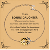 Inspirational Bonus Daughter Gifts, Motivational Bonus Daughter Sunflower Bracelet Gifts, Birthday Christmas Unique Gifts For Bonus Daughter To My Bonus Daughter Whenever you feel alone, know that I am always here for you