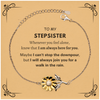 Inspirational Stepsister Gifts, Motivational Stepsister Sunflower Bracelet Gifts, Birthday Christmas Unique Gifts For Stepsister To My Stepsister Whenever you feel alone, know that I am always here for you