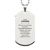 Inspirational Stepmom Gifts, Motivational Stepmom Silver Dog Tag Gifts, Birthday Christmas Unique Gifts For Stepmom To My Stepmom Whenever you feel alone, know that I am always here for you