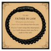 Inspirational Father In Law Gifts, Motivational Father In Law Stone Leather Bracelets Gifts, Birthday Christmas Unique Gifts For Father In Law To My Father In Law Whenever you feel alone, know that I am always here for you