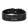 Florida State Gifts, No matter where life's journey takes me, my heart always whispers, I belong in Florida, Proud Florida Black Shark Mesh Bracelet Birthday Christmas For Men, Women, Friends