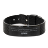 Iowa State Gifts, No matter where life's journey takes me, my heart always whispers, I belong in Iowa, Proud Iowa Black Shark Mesh Bracelet Birthday Christmas For Men, Women, Friends