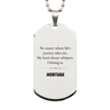 Montana State Gifts, No matter where life's journey takes me, my heart always whispers, I belong in Montana, Proud Montana Silver Dog Tag Birthday Christmas For Men, Women, Friends
