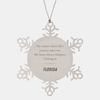 Florida State Gifts, No matter where life's journey takes me, my heart always whispers, I belong in Florida, Proud Florida Snowflake Ornament Christmas For Men, Women, Friends