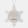 Minnesota State Gifts, No matter where life's journey takes me, my heart always whispers, I belong in Minnesota, Proud Minnesota Snowflake Ornament Christmas For Men, Women, Friends