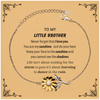 Little Brother Sunflower Bracelet Gifts, To My Little Brother Never forget that I love you. You are my sunshine, Motivational Message Card For Little Brother, Keepsake Birthday Christmas Unique Gifts For Little Brother