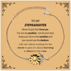 Stepdaughter Sunflower Bracelet Gifts, To My Stepdaughter Never forget that I love you. You are my sunshine, Motivational Message Card For Stepdaughter, Keepsake Birthday Christmas Unique Gifts For Stepdaughter