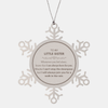 Inspirational Little Sister Ornament Gifts, Motivational Little Sister Snowflake Ornament Gifts, Christmas Decorations Unique Gifts For Little Sister To My Little Sister Whenever you feel alone, know that I am always here for you