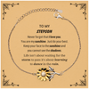 Stepson Sunflower Bracelet Gifts, To My Stepson Never forget that I love you. You are my sunshine, Motivational Message Card For Stepson, Keepsake Birthday Christmas Unique Gifts For Stepson