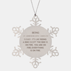 Sarcastic Administrative Assistant Ornament Gifts, Christmas Decorations Unique Snowflake Ornament For Administrative Assistant for Coworkers, Men, Women, Friends Being Administrative Assistant is Easy. It's Like Riding A Bike Except The Bike Is On Fire.