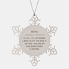 Sarcastic Pharmacy Technician Ornament Gifts, Christmas Decorations Unique Snowflake Ornament For Pharmacy Technician for Coworkers, Men, Women, Friends Being Pharmacy Technician is Easy. It's Like Riding A Bike Except The Bike Is On Fire. You Are On Fire