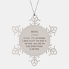 Sarcastic Sheriff Ornament Gifts, Christmas Decorations Unique Snowflake Ornament For Sheriff for Coworkers, Men, Women, Friends Being Sheriff is Easy. It's Like Riding A Bike Except The Bike Is On Fire. You Are On Fire. Everything Is On Fire