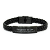Gifts for Daughter In Law, I am so lucky to have you in my life, Thank You Braided Leather Bracelet For Daughter In Law, Birthday Christmas Inspiration Gifts for Daughter In Law