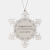 Gifts for Daughter In Law, I am so lucky to have you in my life, Thank You Snowflake Ornament For Daughter In Law, Birthday Christmas Inspiration Gifts for Daughter In Law