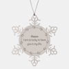 Gifts for Fiance, I am so lucky to have you in my life, Thank You Snowflake Ornament For Fiance, Birthday Christmas Inspiration Gifts for Fiance