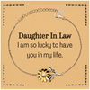 Gifts for Daughter In Law, I am so lucky to have you in my life, Thank You Sunflower Bracelet For Daughter In Law, Birthday Christmas Inspiration Gifts for Daughter In Law