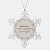 Gifts for Godmother, I am so lucky to have you in my life, Thank You Snowflake Ornament For Godmother, Birthday Christmas Inspiration Gifts for Godmother