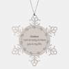 Gifts for Godson, I am so lucky to have you in my life, Thank You Snowflake Ornament For Godson, Birthday Christmas Inspiration Gifts for Godson