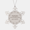 Gifts for Stepdaughter, I am so lucky to have you in my life, Thank You Snowflake Ornament For Stepdaughter, Birthday Christmas Inspiration Gifts for Stepdaughter