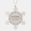 Gifts for Bonus Daughter, I am so lucky to have you in my life, Thank You Snowflake Ornament For Bonus Daughter, Birthday Christmas Inspiration Gifts for Bonus Daughter
