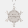 Gifts for Stepson, I am so lucky to have you in my life, Thank You Snowflake Ornament For Stepson, Birthday Christmas Inspiration Gifts for Stepson
