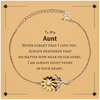 To My Aunt Sunflower Bracelet, I am always right there in your heart, Inspirational Gifts For Aunt, Reminder Birthday Christmas Unique Gifts For Aunt