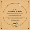 To My Brother In Law Sunflower Bracelet, I am always right there in your heart, Inspirational Gifts For Brother In Law, Reminder Birthday Christmas Unique Gifts For Brother In Law
