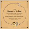 To My Daughter In Law Sunflower Bracelet, I am always right there in your heart, Inspirational Gifts For Daughter In Law, Reminder Birthday Christmas Unique Gifts For Daughter In Law