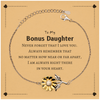 To My Bonus Daughter Sunflower Bracelet, I am always right there in your heart, Inspirational Gifts For Bonus Daughter, Reminder Birthday Christmas Unique Gifts For Bonus Daughter