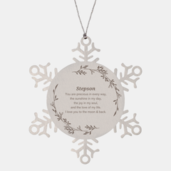 Epic Gifts for Stepson, You are precious in every way, Stepson Inspirational Snowflake Ornament, Birthday Christmas Unique Gifts For Stepson