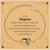 To My Stepson Sunflower Bracelet, I am always right there in your heart, Inspirational Gifts For Stepson, Reminder Birthday Christmas Unique Gifts For Stepson