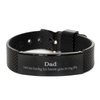 Gifts for Dad, I am so lucky to have you in my life, Thank You Black Shark Mesh Bracelet For Dad, Birthday Christmas Inspiration Gifts for Dad