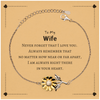 To My Wife Sunflower Bracelet, I am always right there in your heart, Inspirational Gifts For Wife, Reminder Birthday Christmas Unique Gifts For Wife