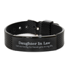 Gifts for Daughter In Law, I am so lucky to have you in my life, Thank You Black Shark Mesh Bracelet For Daughter In Law, Birthday Christmas Inspiration Gifts for Daughter In Law