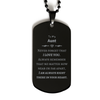 To My Aunt Black Dog Tag, I am always right there in your heart, Inspirational Gifts For Aunt, Reminder Birthday Christmas Unique Gifts For Aunt