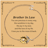 Epic Gifts for Brother In Law, You are precious in every way, Brother In Law Inspirational Sunflower Bracelet, Birthday Christmas Unique Gifts For Brother In Law