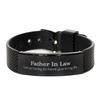 Gifts for Father In Law, I am so lucky to have you in my life, Thank You Black Shark Mesh Bracelet For Father In Law, Birthday Christmas Inspiration Gifts for Father In Law