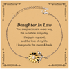Epic Gifts for Daughter In Law, You are precious in every way, Daughter In Law Inspirational Sunflower Bracelet, Birthday Christmas Unique Gifts For Daughter In Law