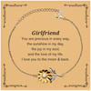 Epic Gifts for Girlfriend, You are precious in every way, Girlfriend Inspirational Sunflower Bracelet, Birthday Christmas Unique Gifts For Girlfriend