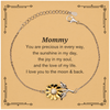 Epic Gifts for Mommy, You are precious in every way, Mommy Inspirational Sunflower Bracelet, Birthday Christmas Unique Gifts For Mommy