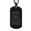 To My Sister In Law Black Dog Tag, I am always right there in your heart, Inspirational Gifts For Sister In Law, Reminder Birthday Christmas Unique Gifts For Sister In Law