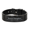 Gifts for Bonus Daughter, I am so lucky to have you in my life, Thank You Black Shark Mesh Bracelet For Bonus Daughter, Birthday Christmas Inspiration Gifts for Bonus Daughter
