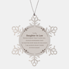 To My Daughter In Law Snowflake Ornament, I am always right there in your heart, Inspirational Gifts For Daughter In Law, Reminder Birthday Christmas Unique Gifts For Daughter In Law