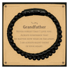 To My Grandfather Stone Leather Bracelets, I am always right there in your heart, Inspirational Gifts For Grandfather, Reminder Birthday Christmas Unique Gifts For Grandfather