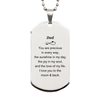 Epic Gifts for Dad, You are precious in every way, Dad Inspirational Silver Dog Tag, Birthday Christmas Unique Gifts For Dad