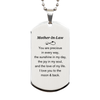 Epic Gifts for Mother-In-Law, You are precious in every way, Mother-In-Law Inspirational Silver Dog Tag, Birthday Christmas Unique Gifts For Mother-In-Law